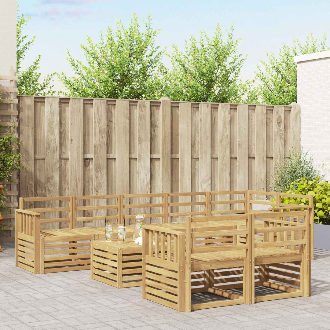 Udendørs sofagruppe 9 pcs Hvid 59 x 59 x 37 cm