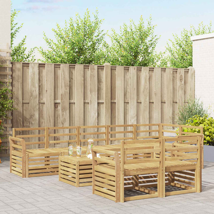 Udendørs sofagruppe 9 pcs Hvid 59 x 59 x 37 cm