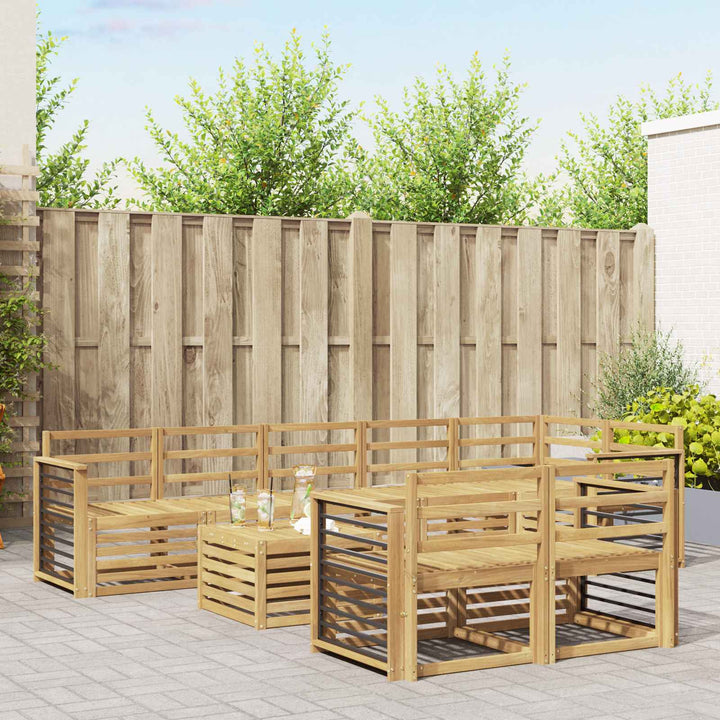 Udendørs sofagruppe 9 pcs Hvid 59 x 59 x 37 cm