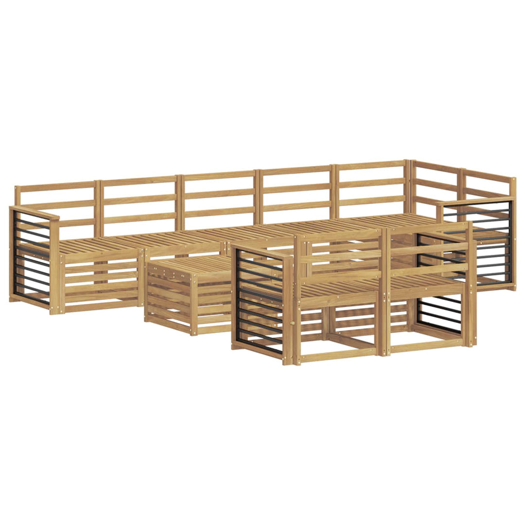 Udendørs sofagruppe 9 pcs Hvid 59 x 59 x 37 cm