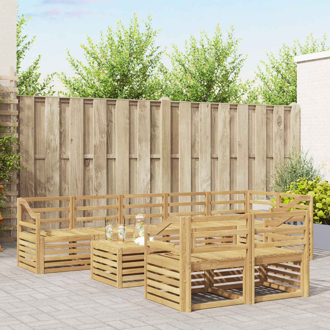 Udendørs sofagruppe 9 pcs Hvid 59 x 59 x 37 cm