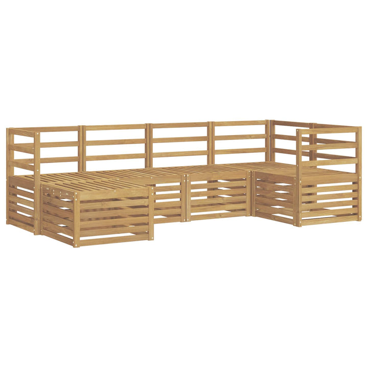 Udendørs sofagruppe 6 pcs Hvid Polyester