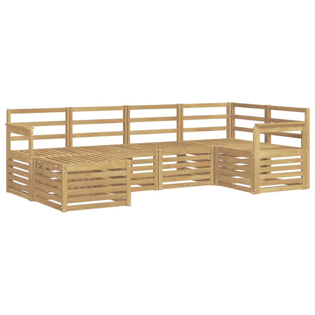Udendørs sofagruppe 6 pcs Hvid Polyester