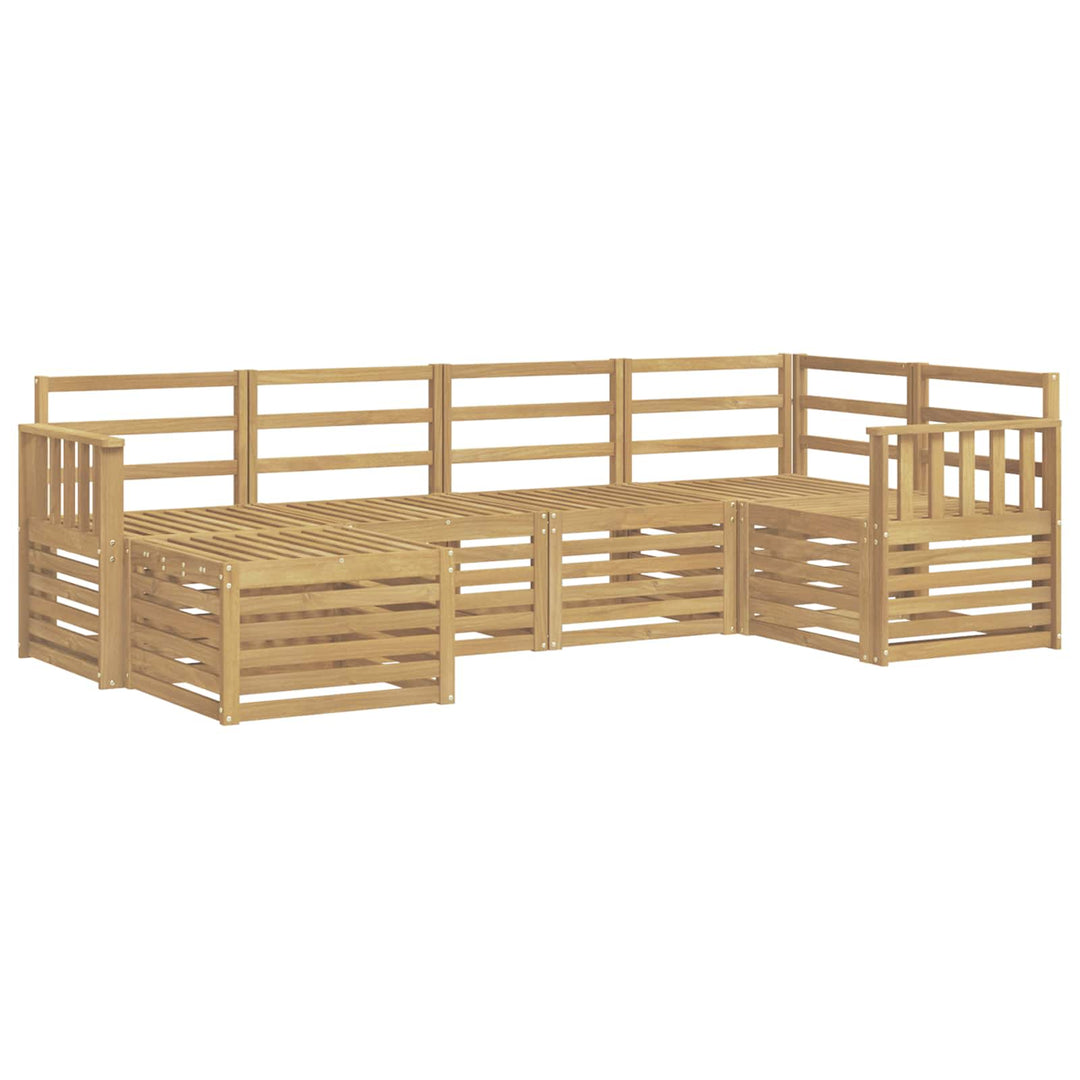 Udendørs sofagruppe 6 pcs Hvid Polyester