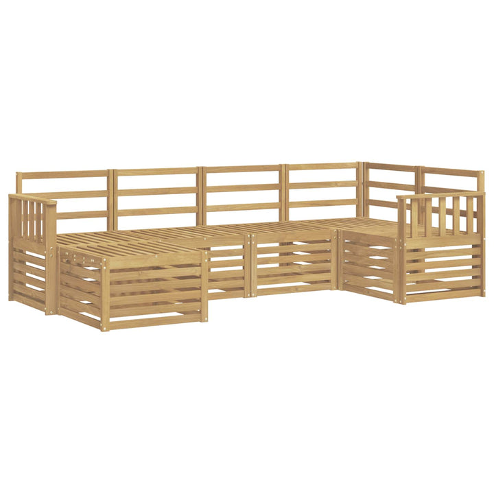 Udendørs sofagruppe 6 pcs Hvid Polyester
