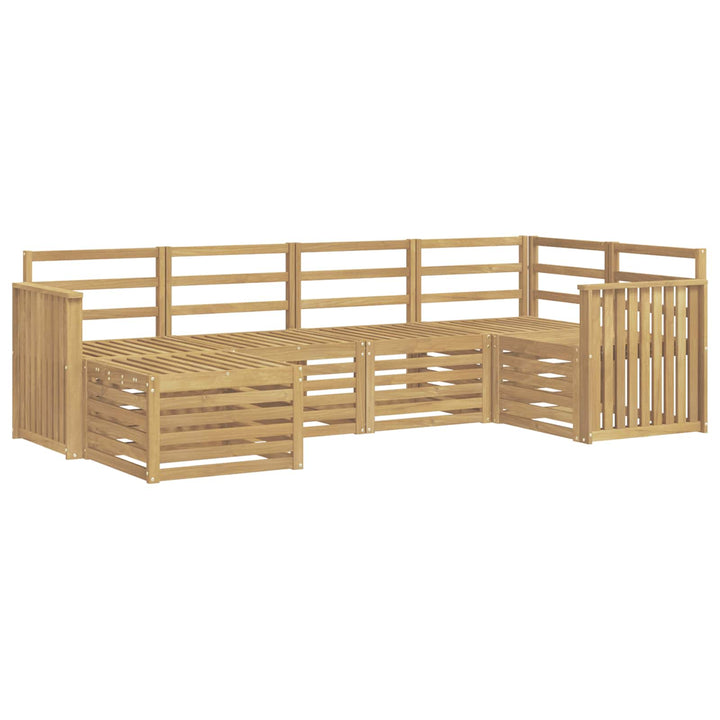 Udendørs sofagruppe 6 pcs Hvid Polyester
