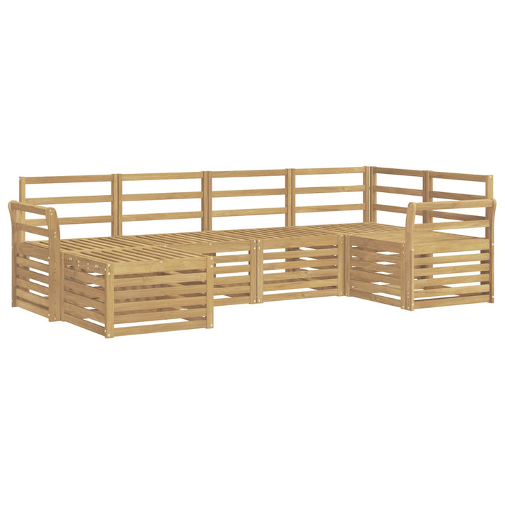 Udendørs sofagruppe 6 pcs Hvid Polyester