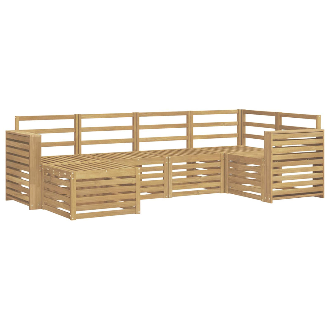 Udendørs sofagruppe 6 pcs Hvid Polyester