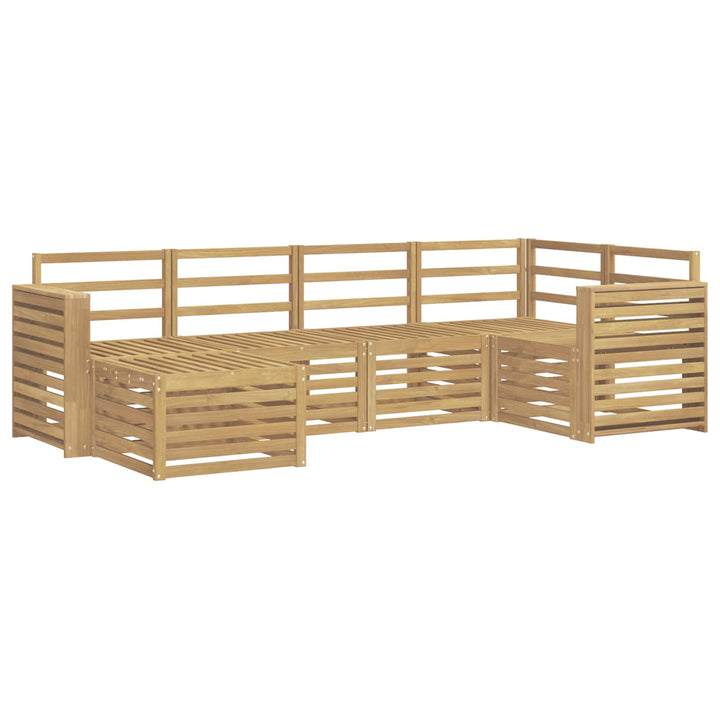 Udendørs sofagruppe 6 pcs Hvid Polyester