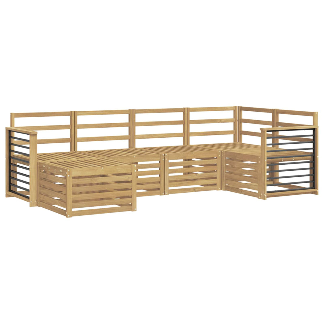 Udendørs sofagruppe 6 pcs Hvid Polyester