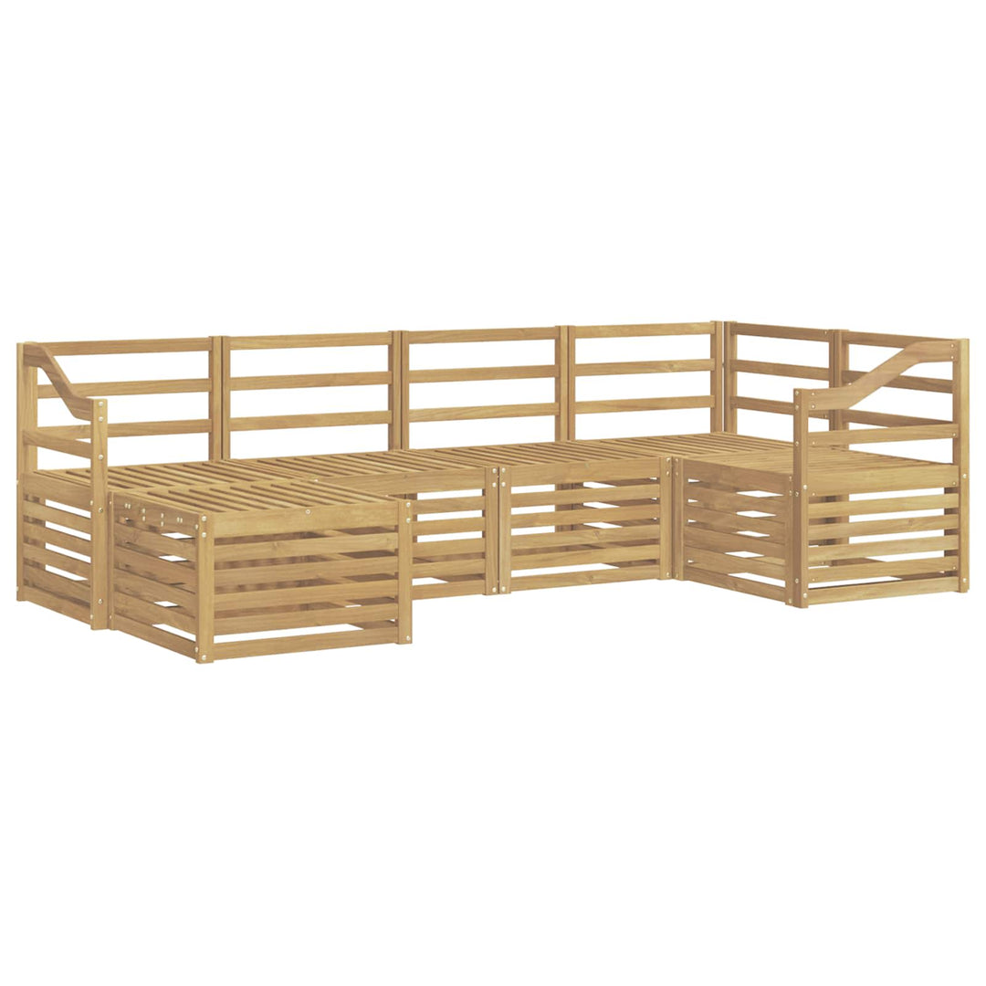 Udendørs sofagruppe 6 pcs Hvid Polyester