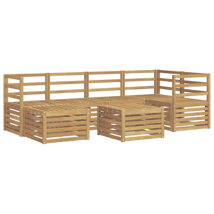 Udendørs sofagruppe 7 pcs Hvid Polyester
