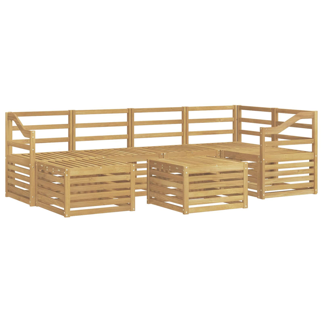 Udendørs sofagruppe 7 pcs Hvid Polyester