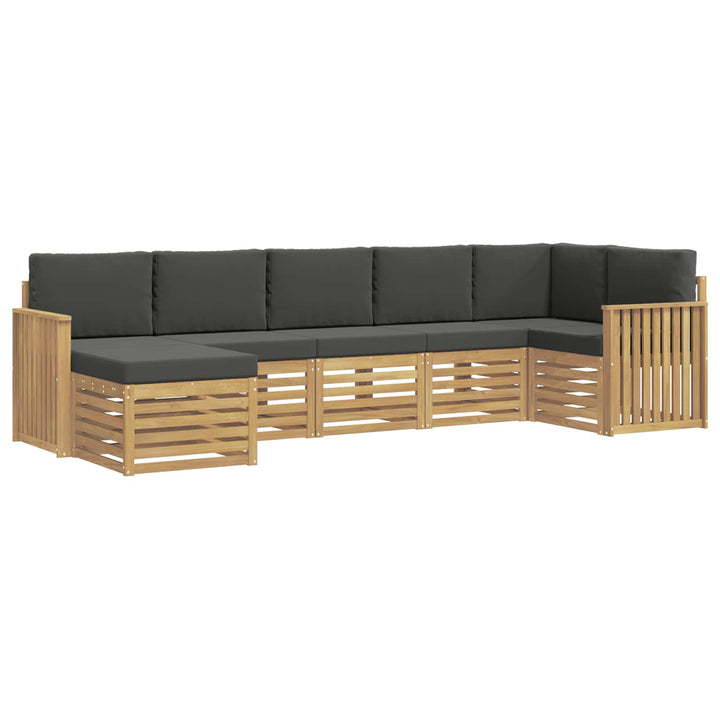 Udendørs sofagruppe 7 pcs Hvid og antracit