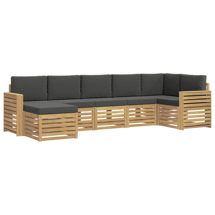Udendørs sofagruppe 7 pcs Hvid og antracit