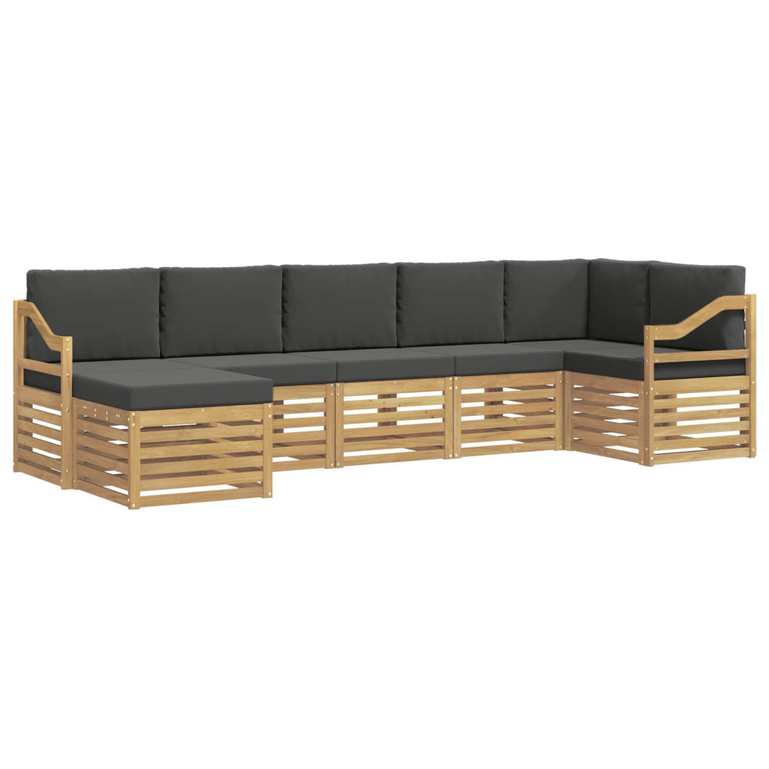 Udendørs sofagruppe 7 pcs Hvid og antracit
