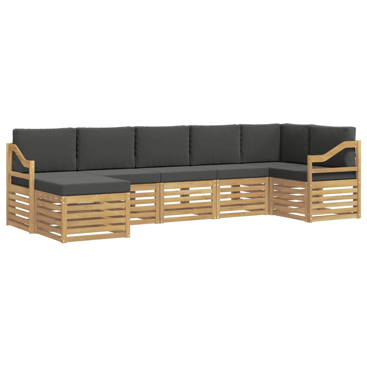 Udendørs sofagruppe 7 pcs Hvid og antracit