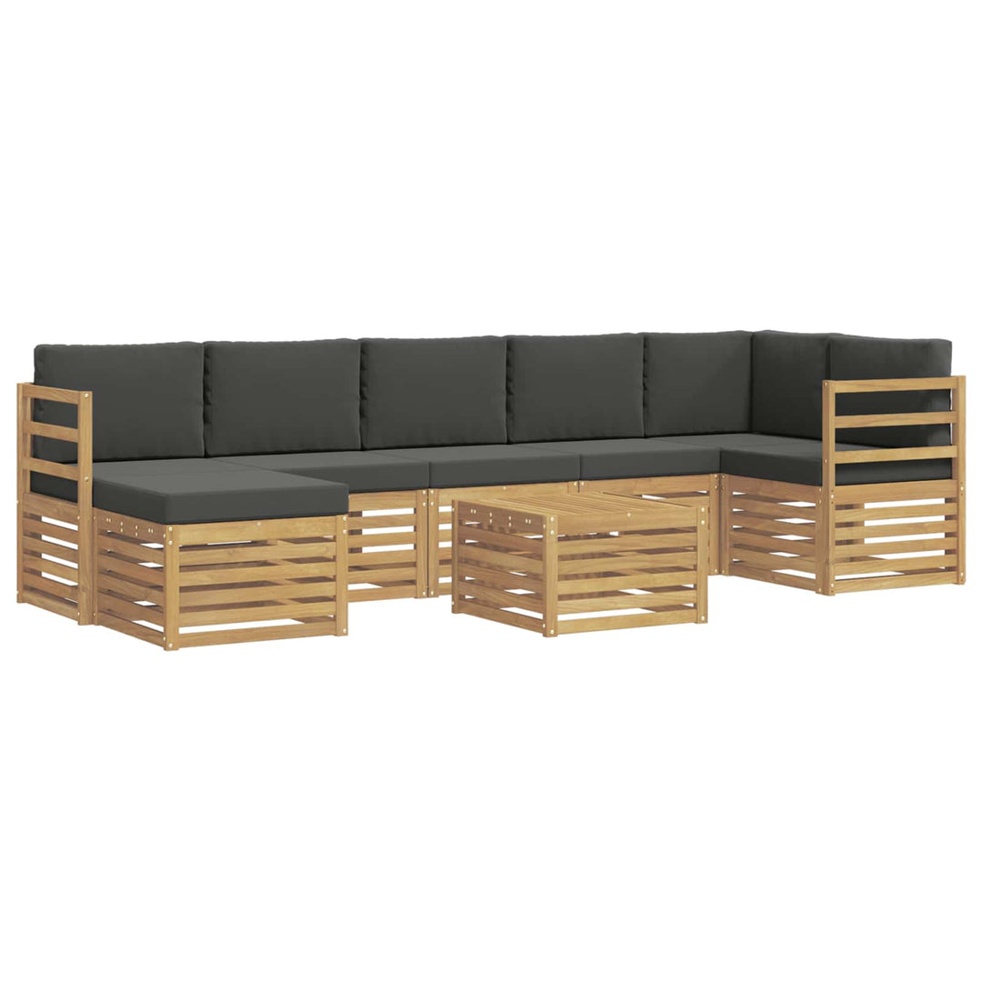 Udendørs sofagruppe 8 pcs Hvid og antracit 59 x 59 x 37 cm