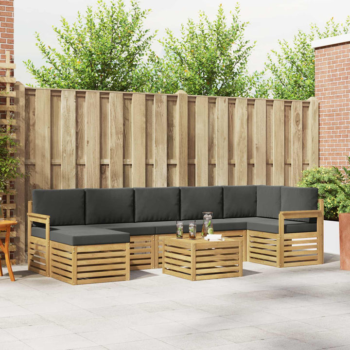 Udendørs sofagruppe 8 pcs Hvid og antracit 59 x 59 x 37 cm