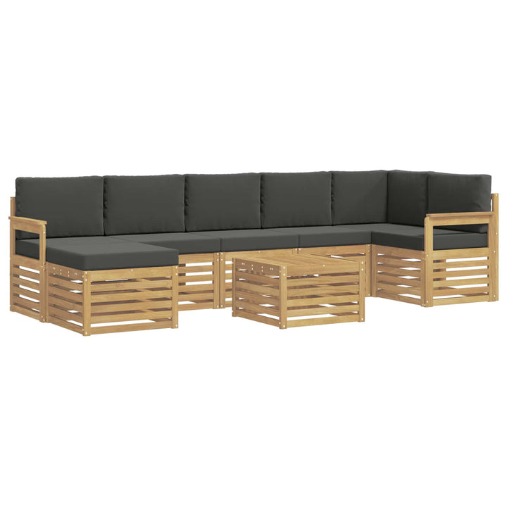 Udendørs sofagruppe 8 pcs Hvid og antracit 59 x 59 x 37 cm