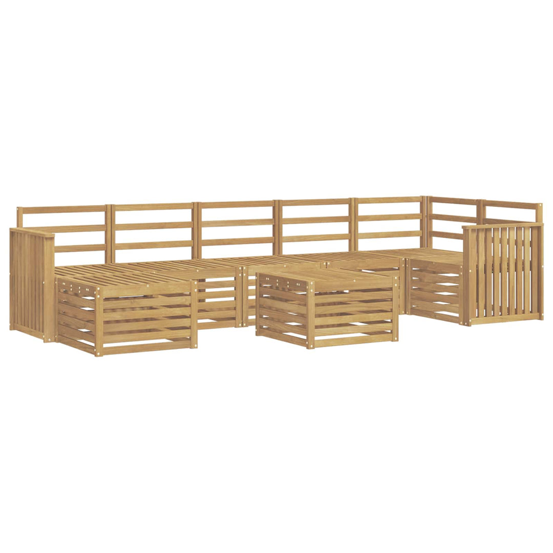 Udendørs sofagruppe 8 pcs Hvid 59 x 59 x 37 cm