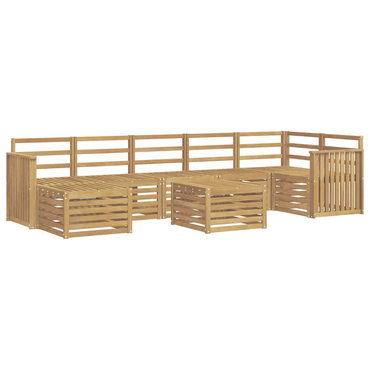 Udendørs sofagruppe 8 pcs Hvid 59 x 59 x 37 cm