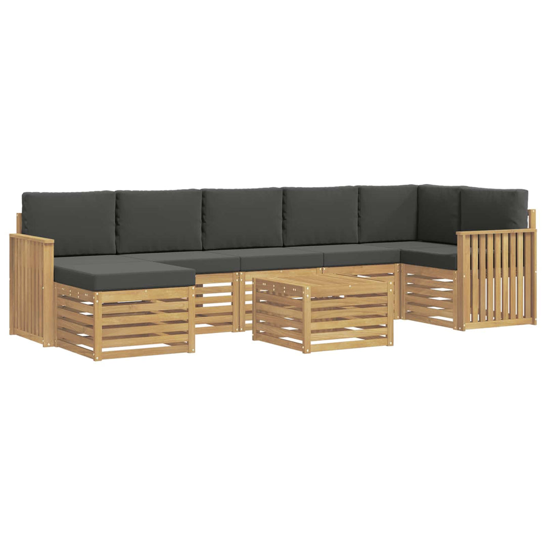 Udendørs sofagruppe 8 pcs Hvid og antracit 59 x 59 x 37 cm