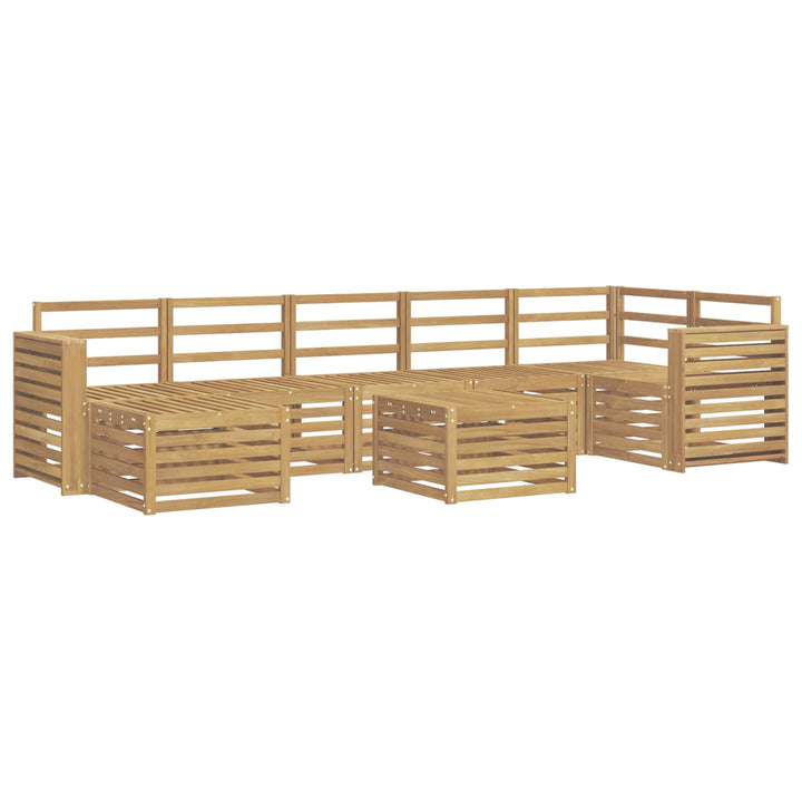Udendørs sofagruppe 8 pcs Hvid 59 x 59 x 37 cm