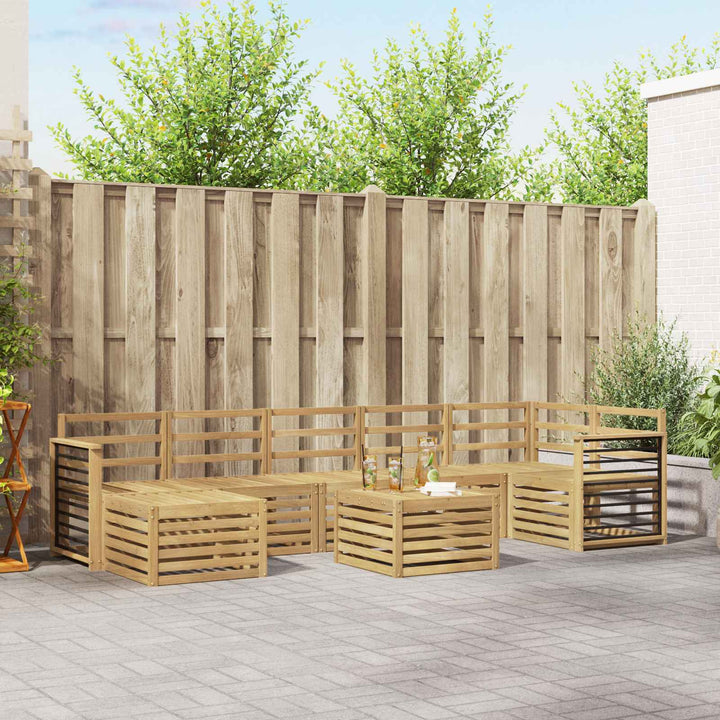 Udendørs sofagruppe 8 pcs Hvid 59 x 59 x 37 cm