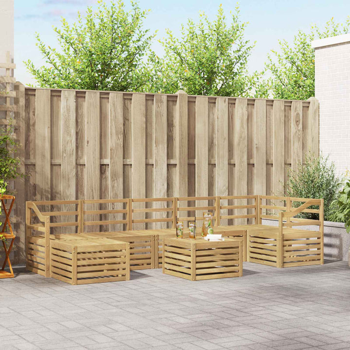 Udendørs sofagruppe 8 pcs Hvid 59 x 59 x 37 cm