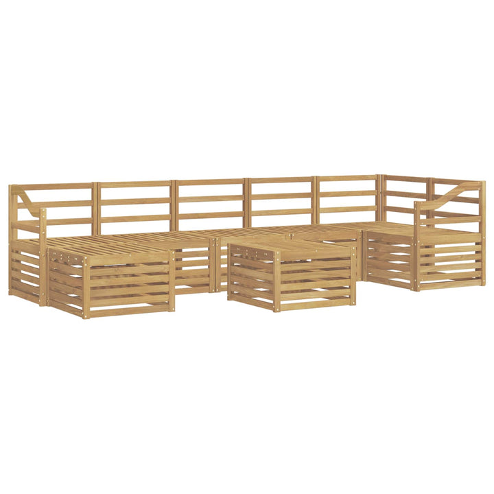 Udendørs sofagruppe 8 pcs Hvid 59 x 59 x 37 cm