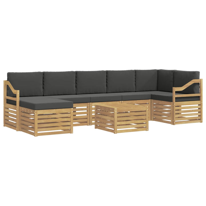Udendørs sofagruppe 8 pcs Hvid og antracit 59 x 59 x 37 cm
