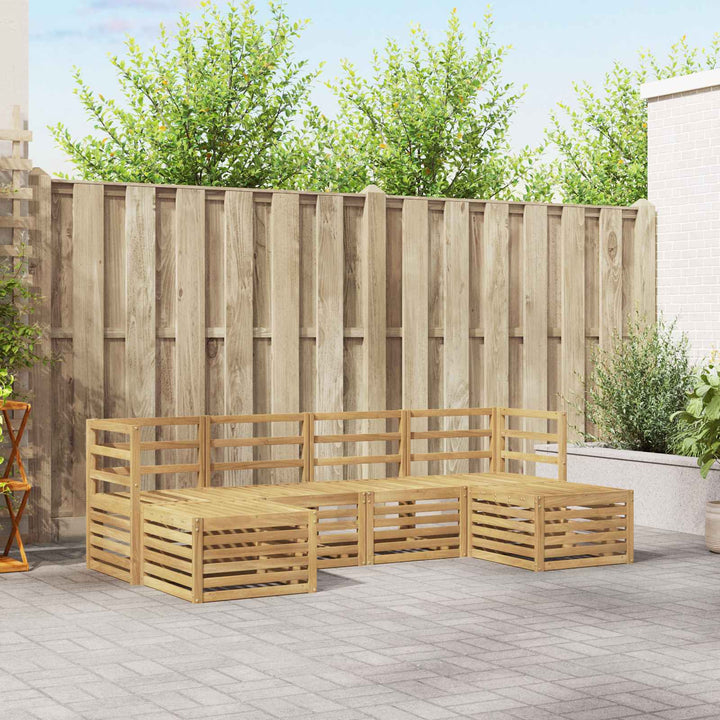 Sofasæt 6 pcs Hvid Massivt Akacietræ