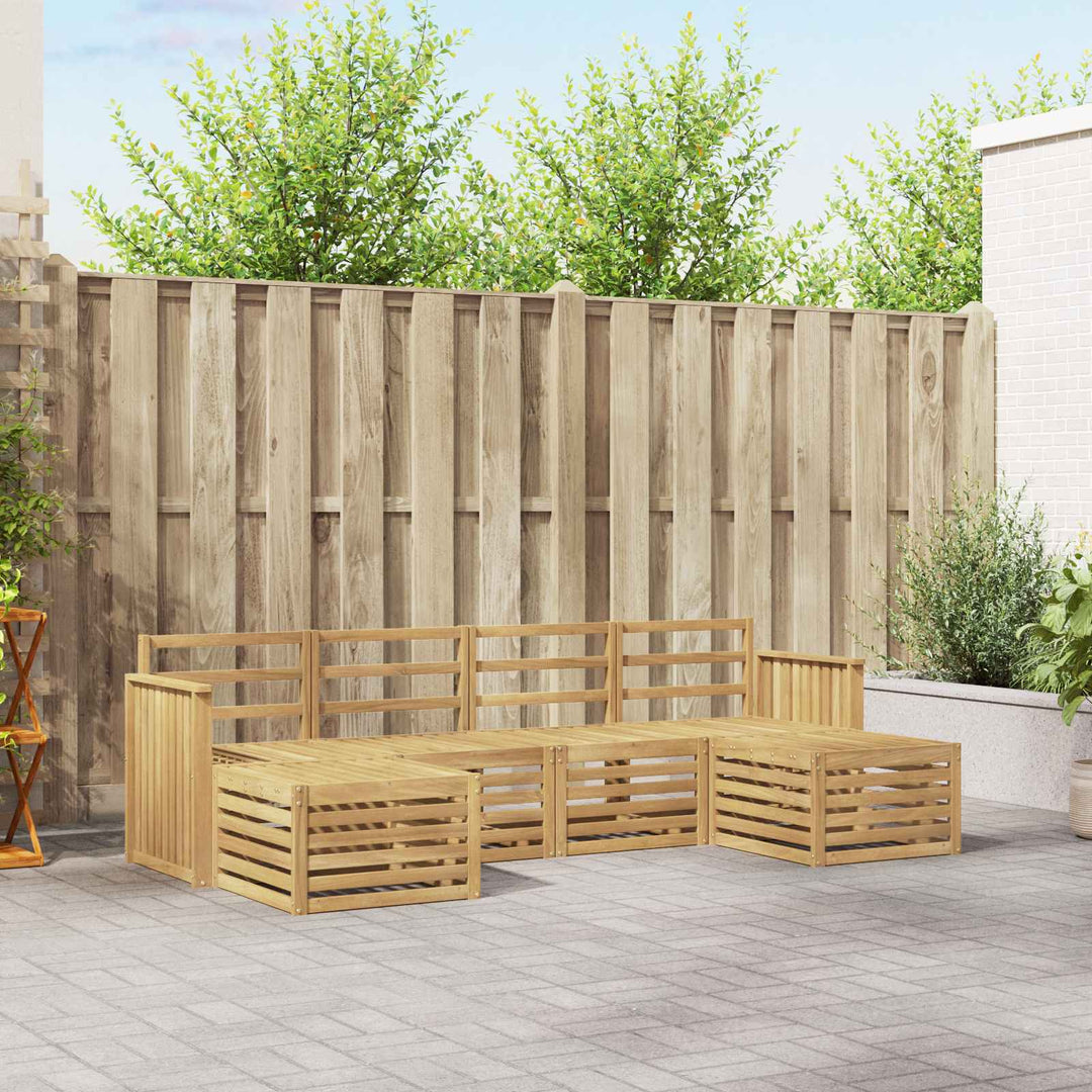 Udendørs sofagruppe 6 pcs Hvid 249 x 122,5 x 73 cm
