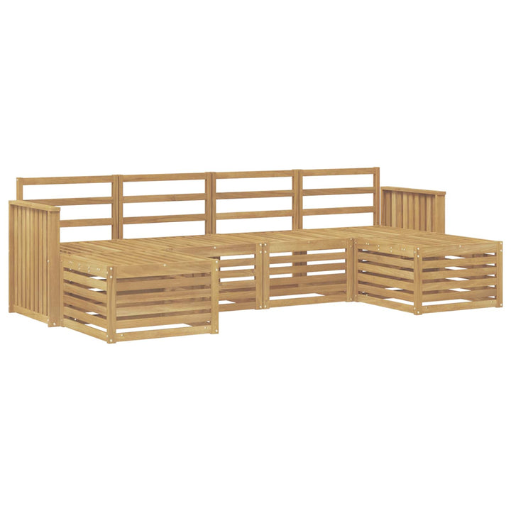 Udendørs sofagruppe 6 pcs Hvid 249 x 122,5 x 73 cm