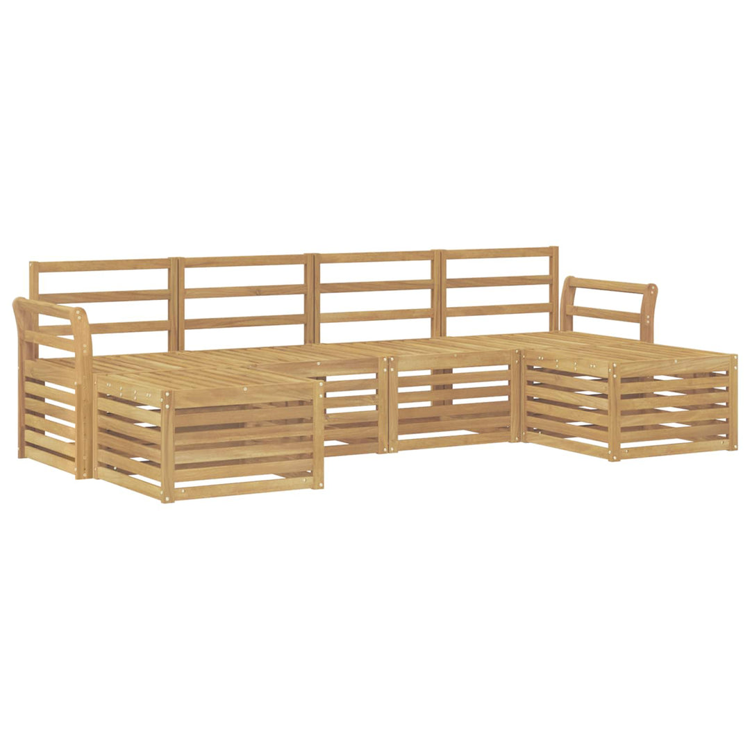 Udendørs sofagruppe 6 pcs Hvid 253 x 122,5 x 73 cm