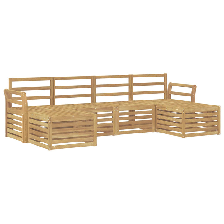 Udendørs sofagruppe 6 pcs Hvid 253 x 122,5 x 73 cm