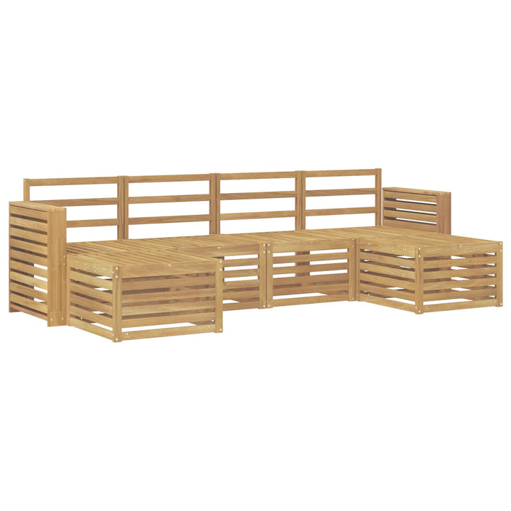 Udendørs sofagruppe 6 pcs Hvid 257 x 122,5 x 73 cm