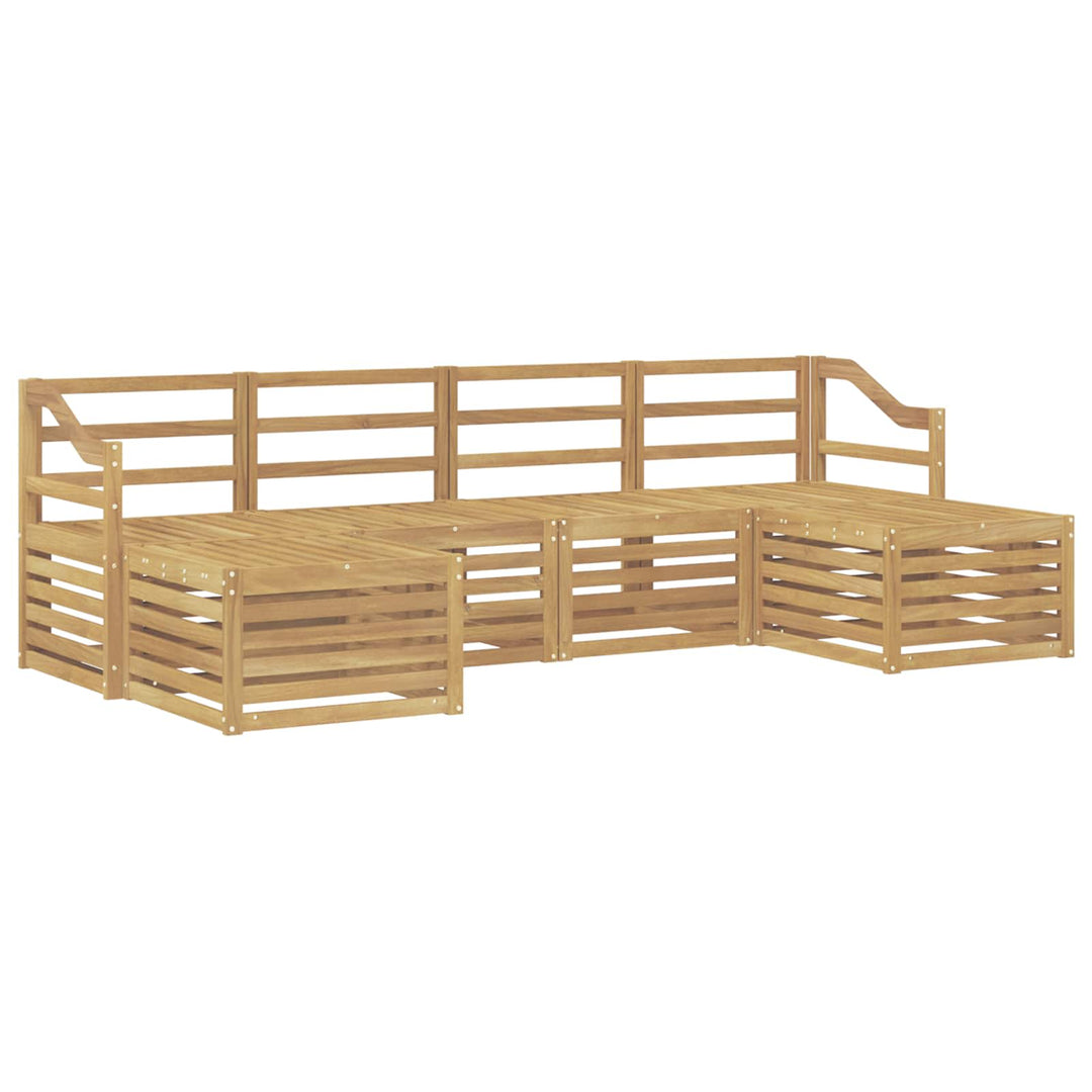 Sofasæt 6 pcs Hvid Massivt Akacietræ