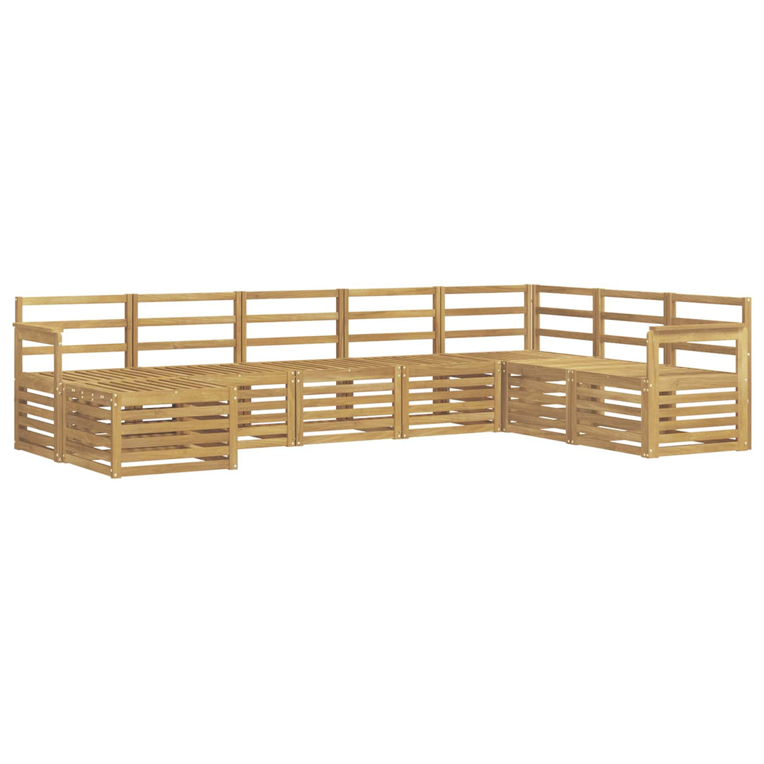 Udendørs sofagruppe 8 pcs Hvid 306 x 187,5 x 73 cm
