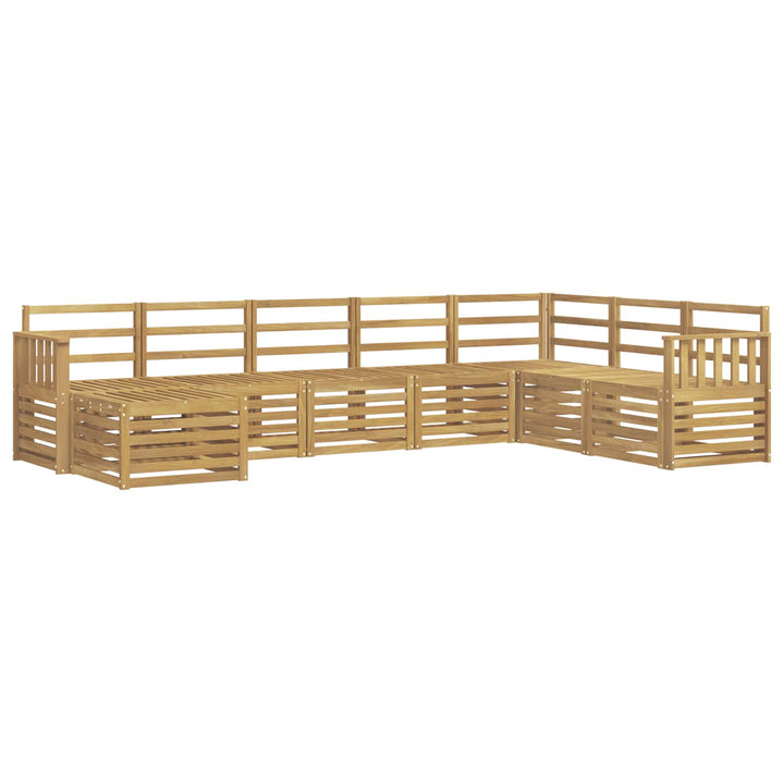 Udendørs sofagruppe 8 pcs Hvid 306 x 187,5 x 73 cm