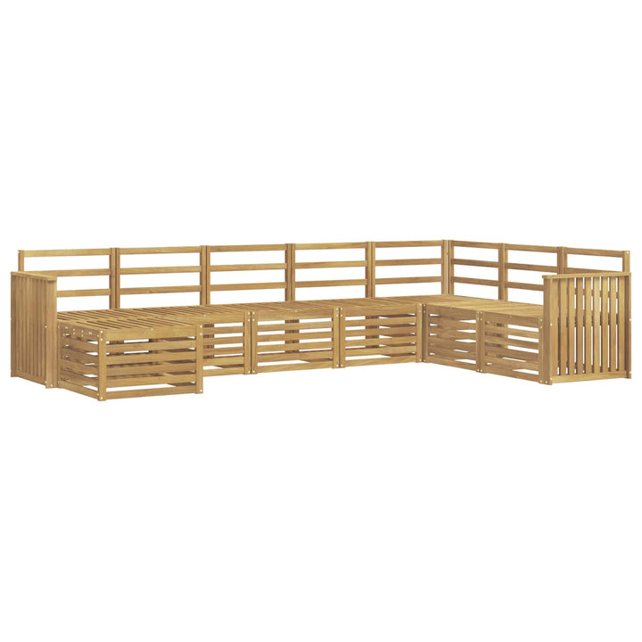 Udendørs sofagruppe 8 pcs Hvid 306 x 187,5 x 73 cm