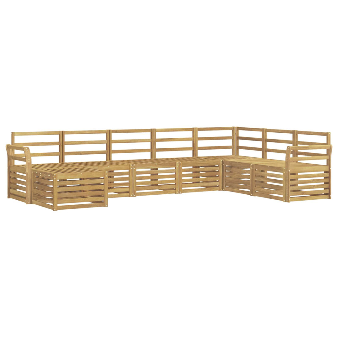 Udendørs sofagruppe 8 pcs Hvid 308 x 190 x 73 cm