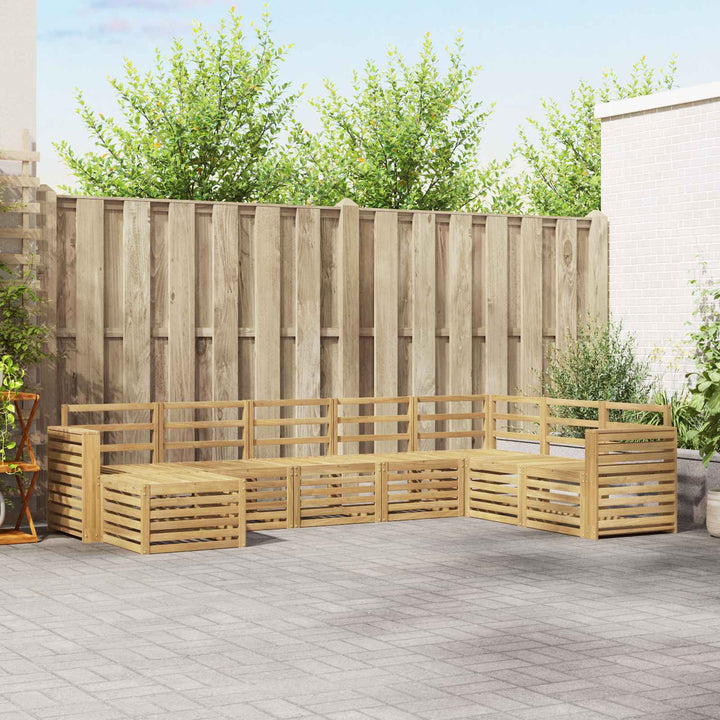 Udendørs sofagruppe 8 pcs Hvid 310 x 191,5 x 73 cm