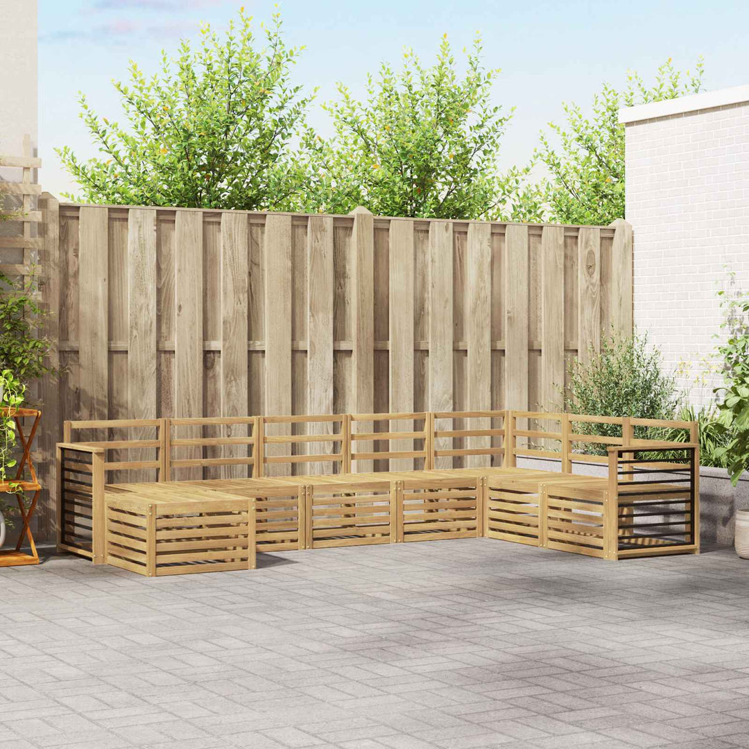 Udendørs sofagruppe 8 pcs Hvid 306 x 187,5 x 73 cm