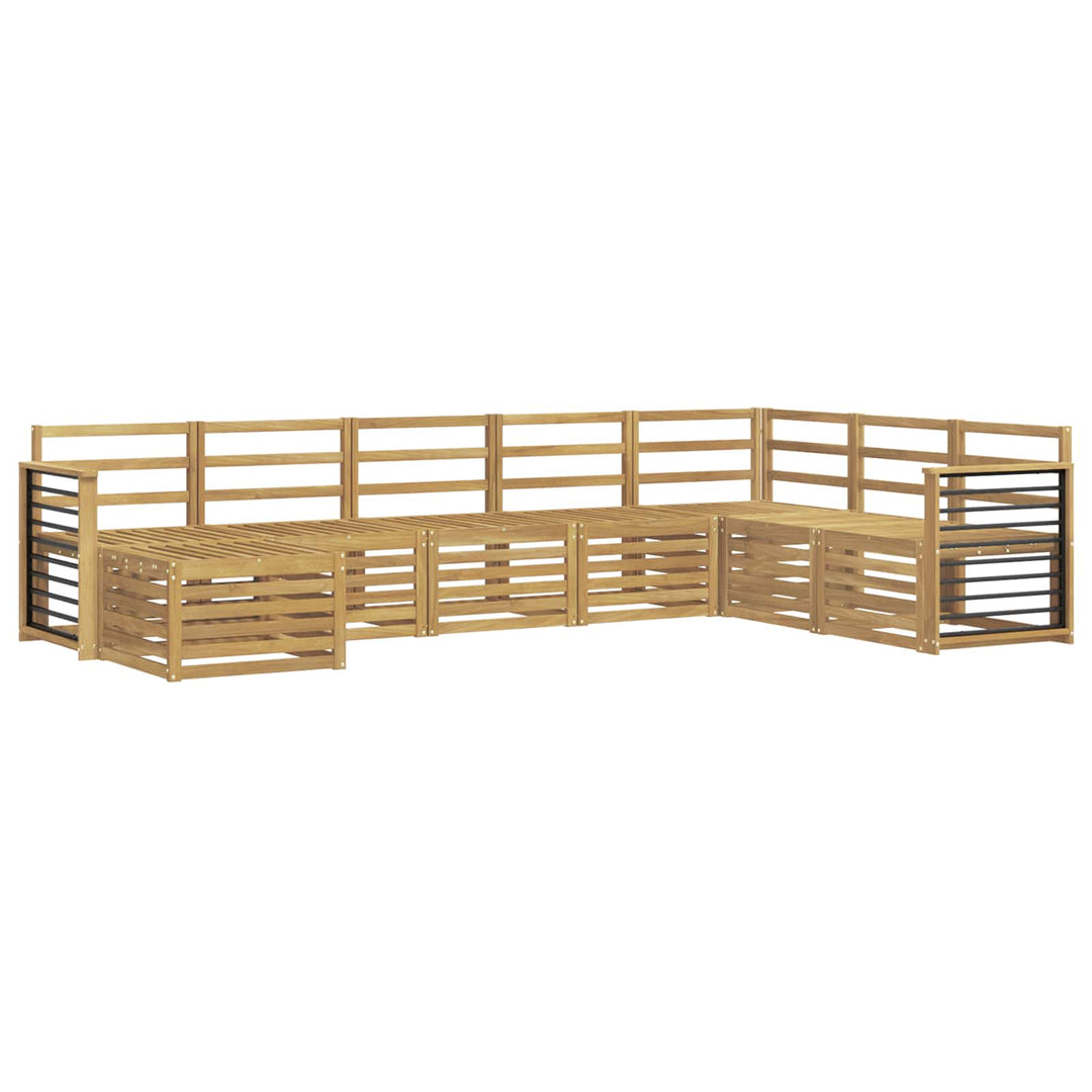 Udendørs sofagruppe 8 pcs Hvid 306 x 187,5 x 73 cm