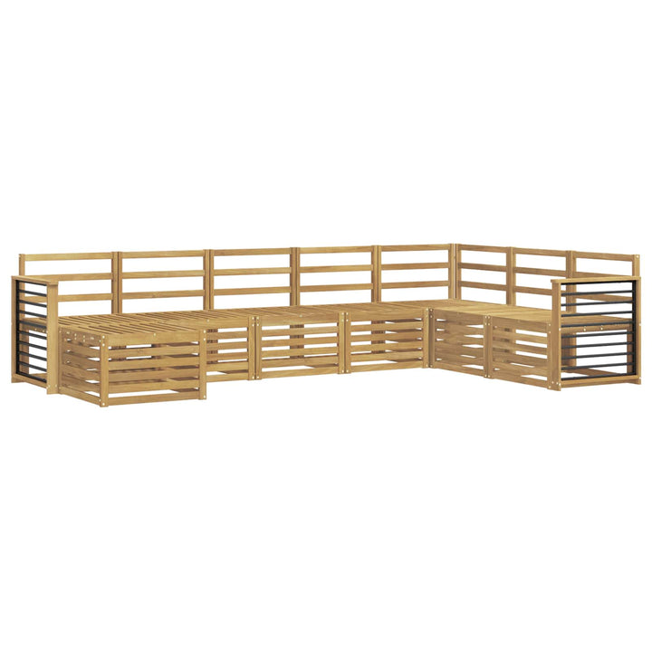Udendørs sofagruppe 8 pcs Hvid 306 x 187,5 x 73 cm