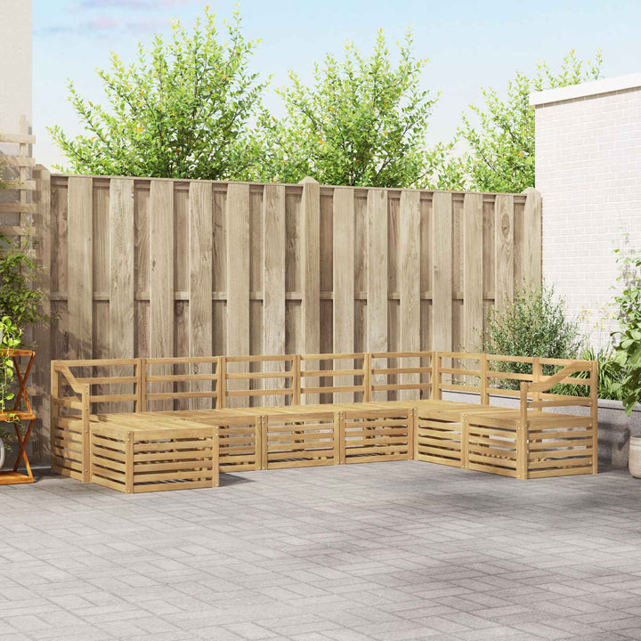 Udendørs sofagruppe 8 pcs Hvid 304 x 185,5 x 73 cm