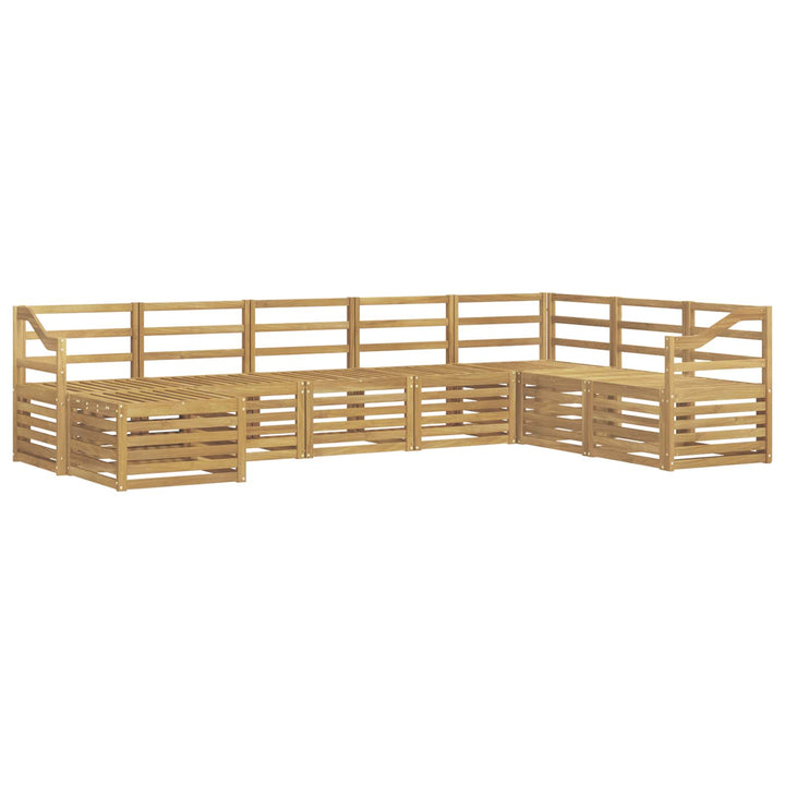 Udendørs sofagruppe 8 pcs Hvid 304 x 185,5 x 73 cm