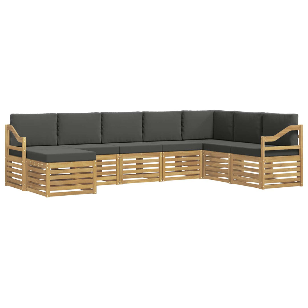 Udendørs sofagruppe 8 pcs Hvid og antracit 304 x 185,5 x 73 cm